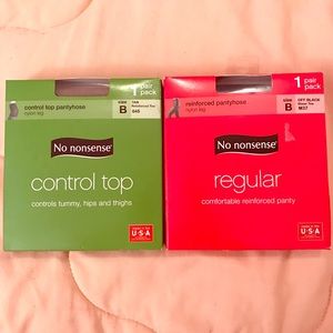 NIB - No Nonsense - Two Pack: Tan & Off Black